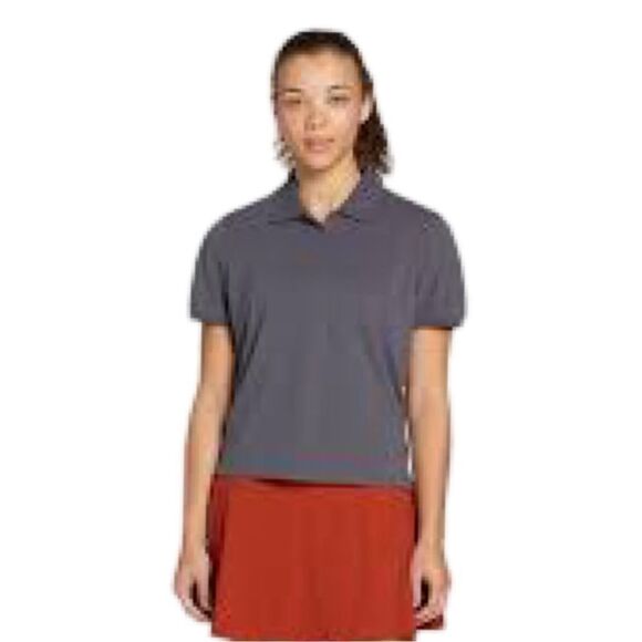 Calia Women's Golf Puff Sleeve Polo Large Carbon Gray NWT - Picture 1 of 12